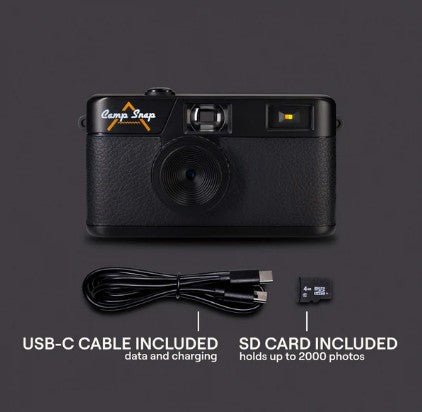Camp Snap Screen Free Digital Camera - Retro Vintage Point & Shoot - BLACK