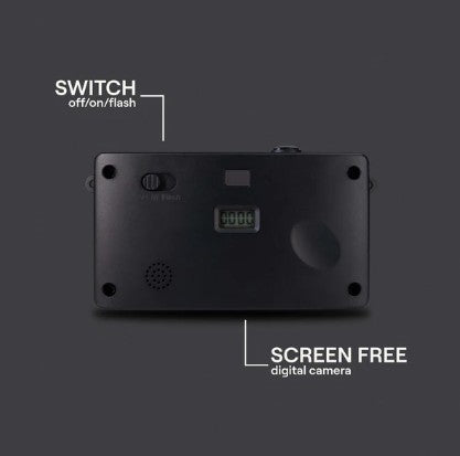 Camp Snap Screen Free Digital Camera - Retro Vintage Point & Shoot - BLACK