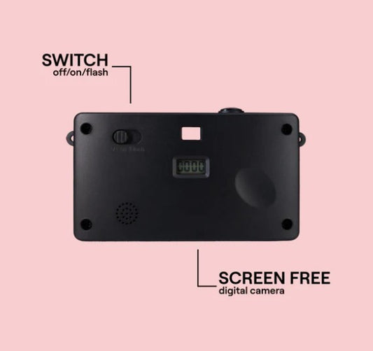 Camp Snap Screen Free Digital Camera - Retro Vintage Point & Shoot - Red Velvet