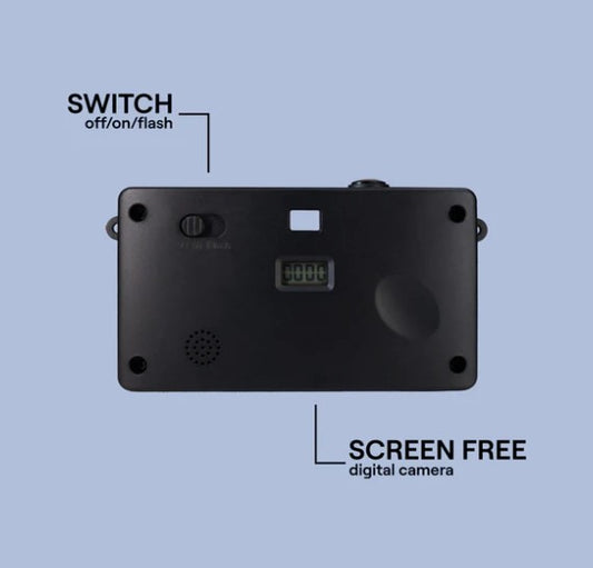 Camp Snap Screen Free Digital Camera - Retro Vintage Point & Shoot - Blue Velvet