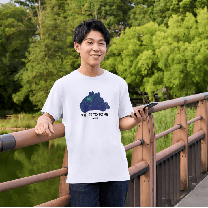 Pulse To Tone Phone Logo - Short Sleeve T-Shirt - UNISEX - WHITE