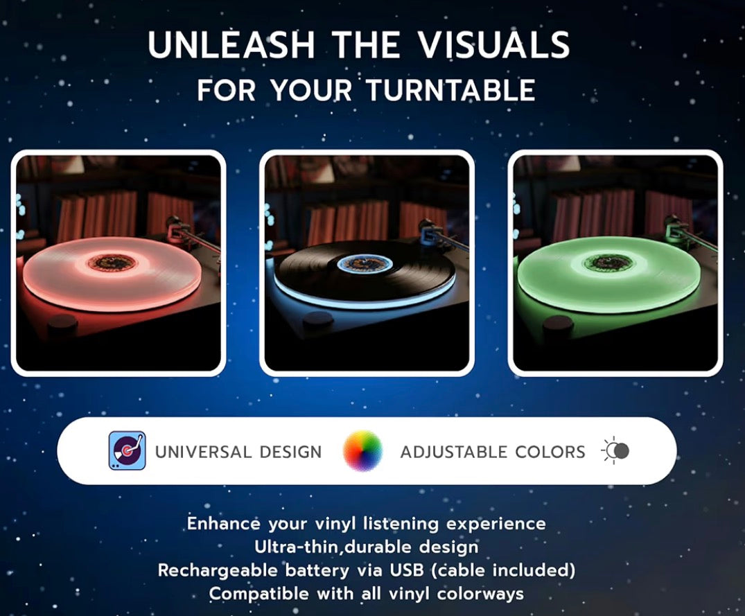 LED Acrylic Slipmat - Light Up Your Turntable! - Vinyl Dood [ACCESSORY]