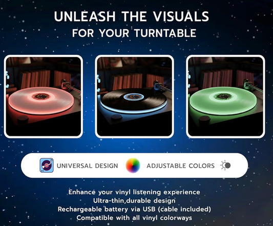 LED Acrylic Slipmat - Light Up Your Turntable! - Vinyl Dood [ACCESSORY]