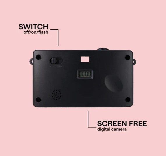 Camp Snap Screen Free Digital Camera - Retro Vintage Point & Shoot - Red Velvet