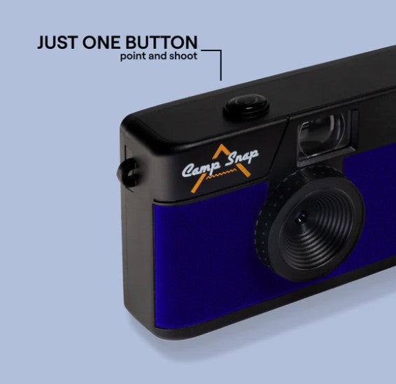 Camp Snap Screen Free Digital Camera - Retro Vintage Point & Shoot - Blue Velvet