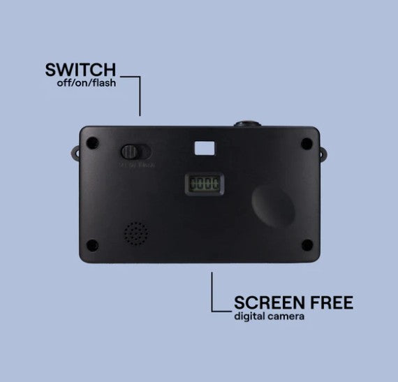 Camp Snap Screen Free Digital Camera - Retro Vintage Point & Shoot - Blue Velvet