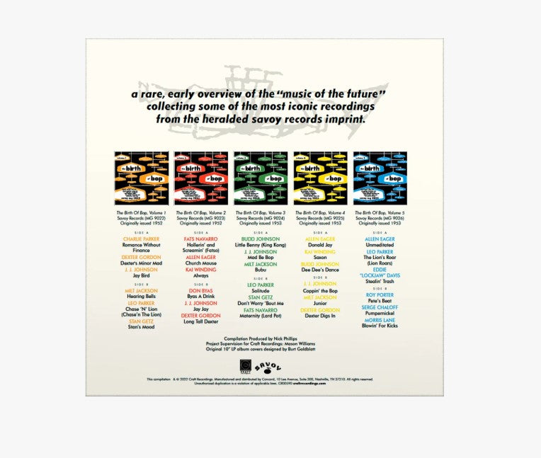 VA - The Birth Of Bop - The Savoy 10-Inch LP Collection - Five 10" Vinyl LP [Vinyl]