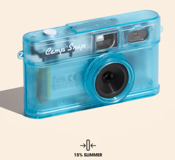 Camp Snap v2 Screen Free Digital Camera - BLUE RUSH - Retro Vintage Point & Shoot