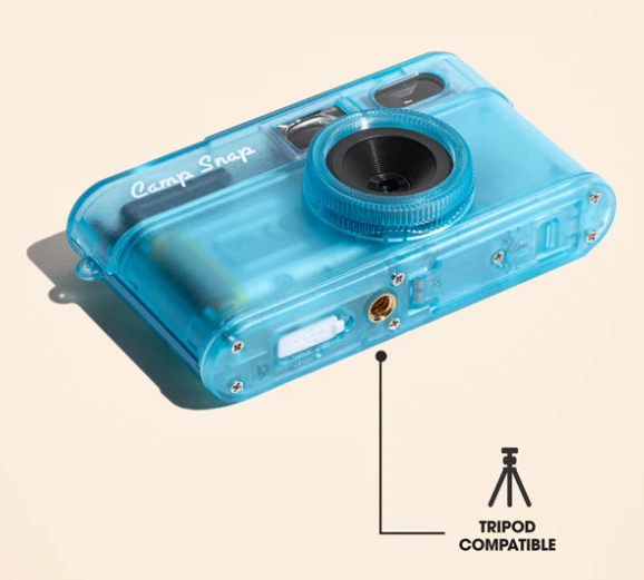 Camp Snap v2 Screen Free Digital Camera - BLUE RUSH - Retro Vintage Point & Shoot