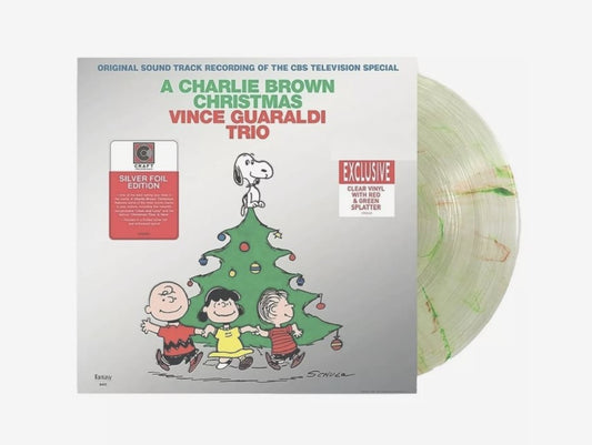 A Charlie Brown Christmas Soudtrack - Vince Guaraldi Trio - Exclusive Limited Edition Silver Foil Jacket & Clear w/ Red & Green Splatter Colored Vinyl LP [Vinyl]