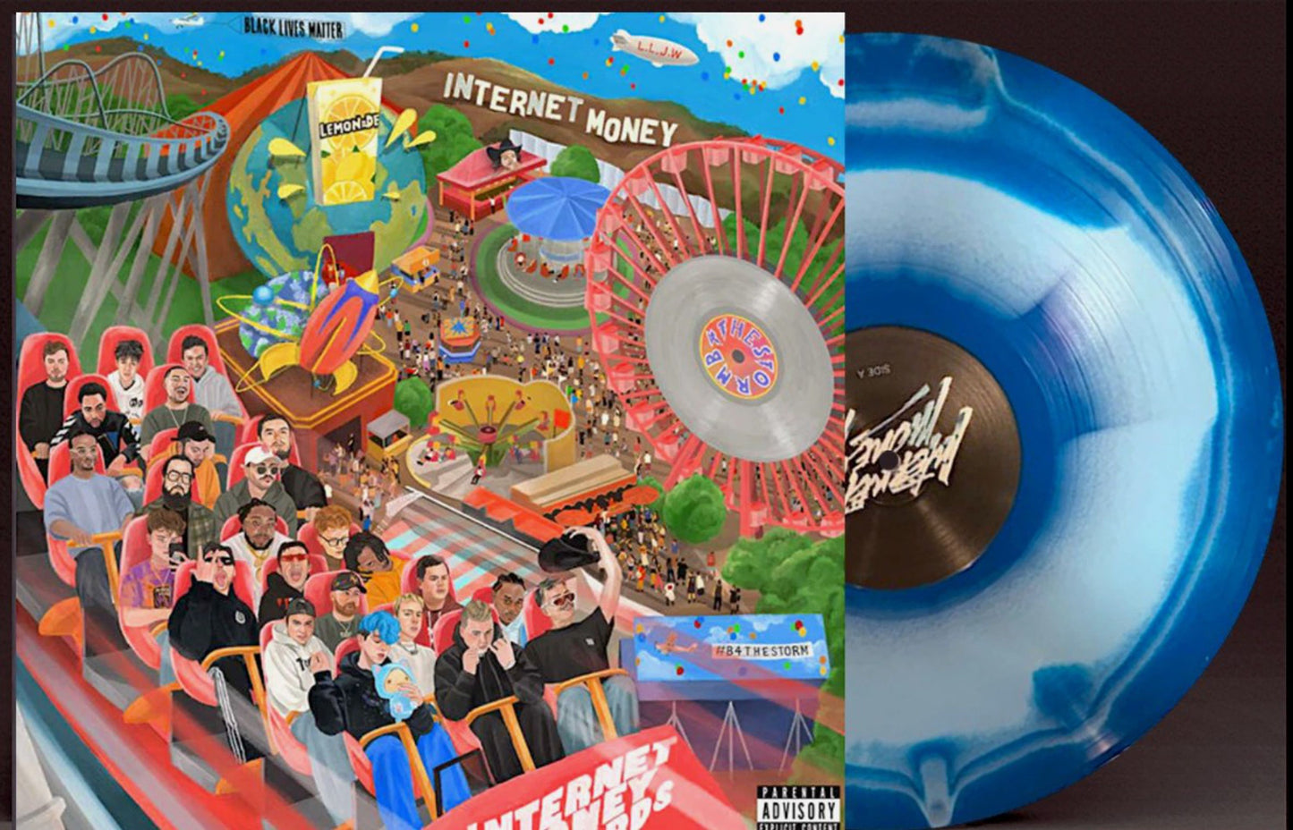 Internet Money - B4 the Storm - UO Limited Edition Navy Blue & Baby Blue Swirl Vinyl LP [VINYL]