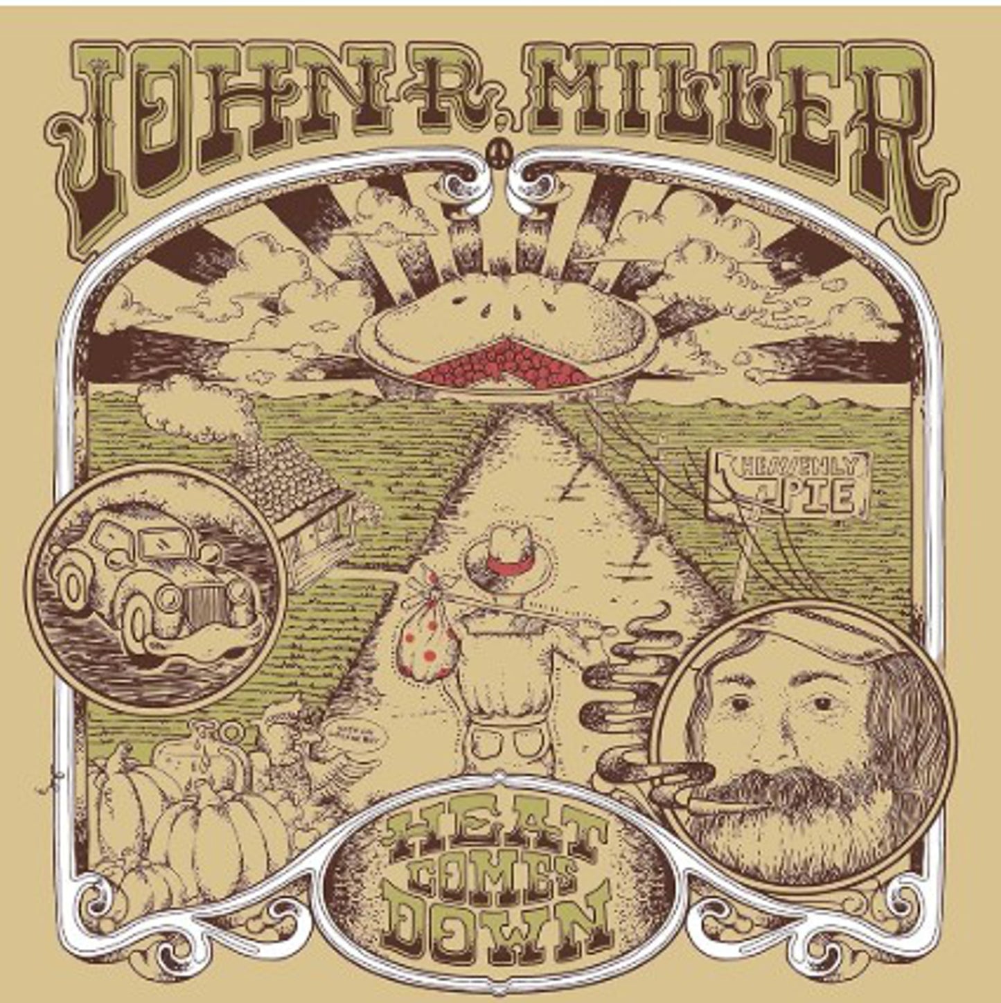 John R. Miller - Heat Comes Down - Limited Edition Blue Marble Vinyl LP [VINYL]