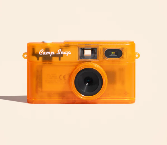 Camp Snap v2 Screen Free Digital Camera - TANGERINE DRIFT - Retro Vintage Point & Shoot