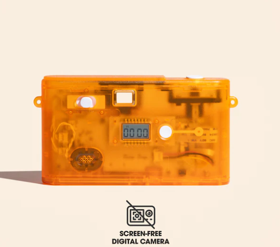 Camp Snap v2 Screen Free Digital Camera - TANGERINE DRIFT - Retro Vintage Point & Shoot