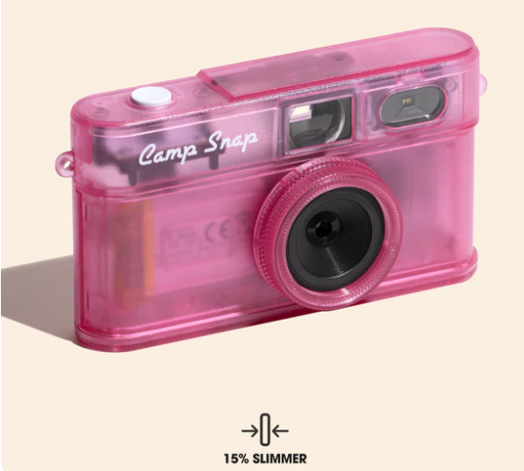 Camp Snap v2 Screen Free Digital Camera - STRAWBERRY SPLASH - Retro Vintage Point & Shoot