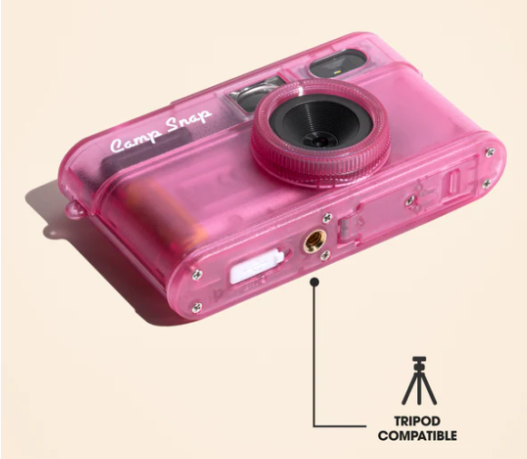 Camp Snap v2 Screen Free Digital Camera - STRAWBERRY SPLASH - Retro Vintage Point & Shoot